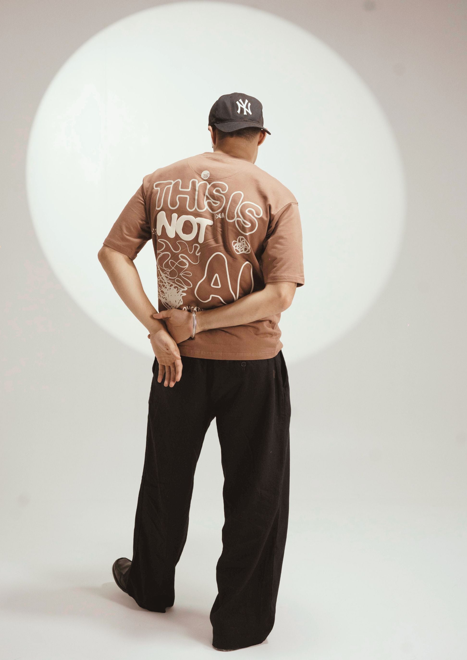 I AM HUMAN BROWN TSHIRT