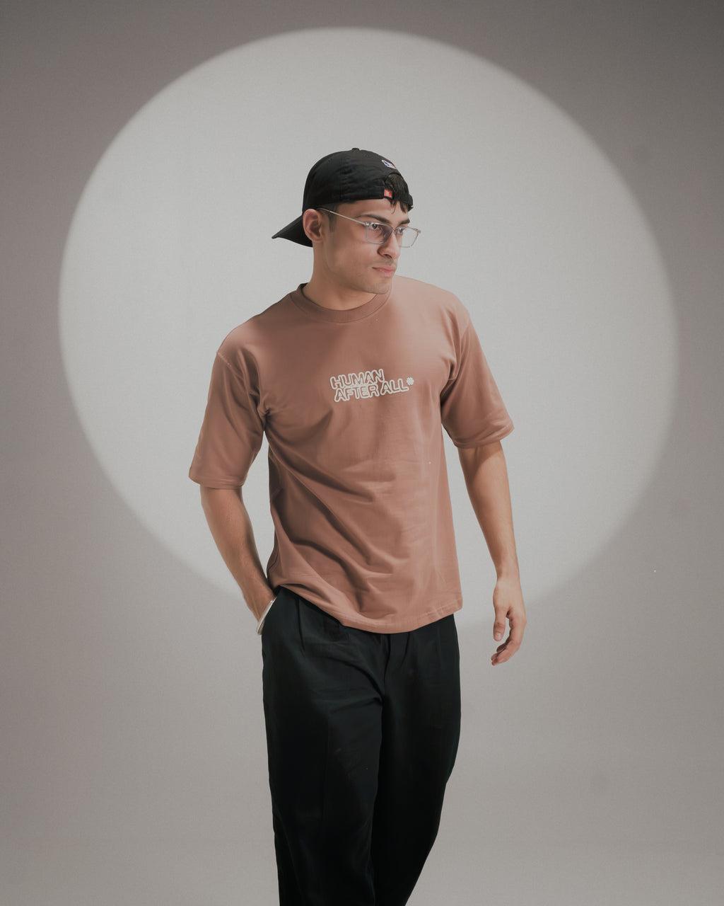 I AM HUMAN BROWN TSHIRT